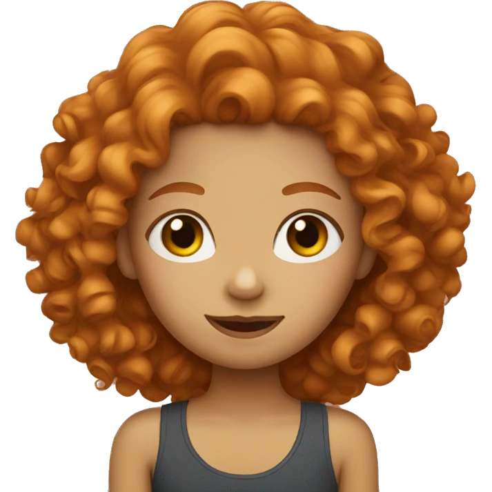 ginger curly girl emoji