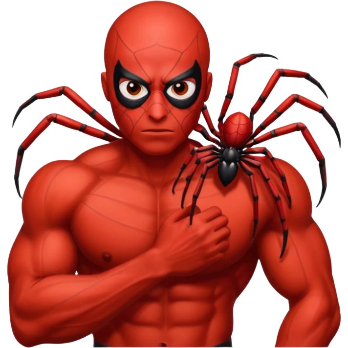 red man with spider  emoji