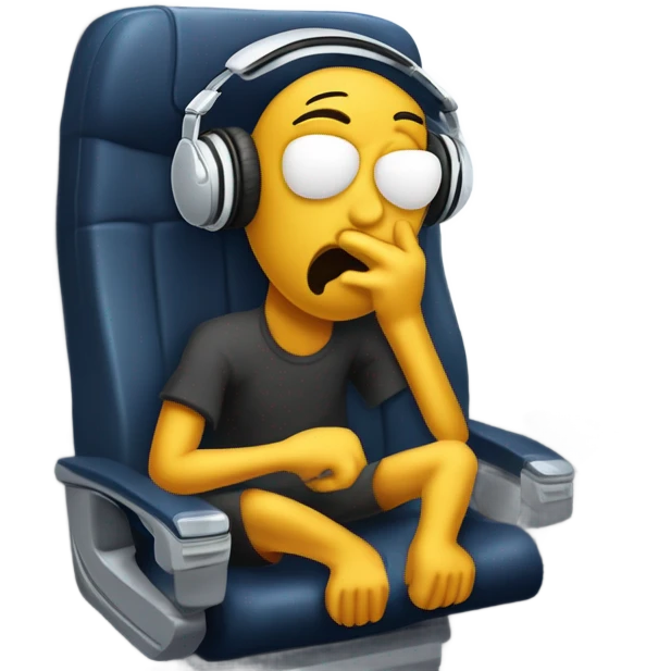 Funny Edward munch the scream on An airplane emoji