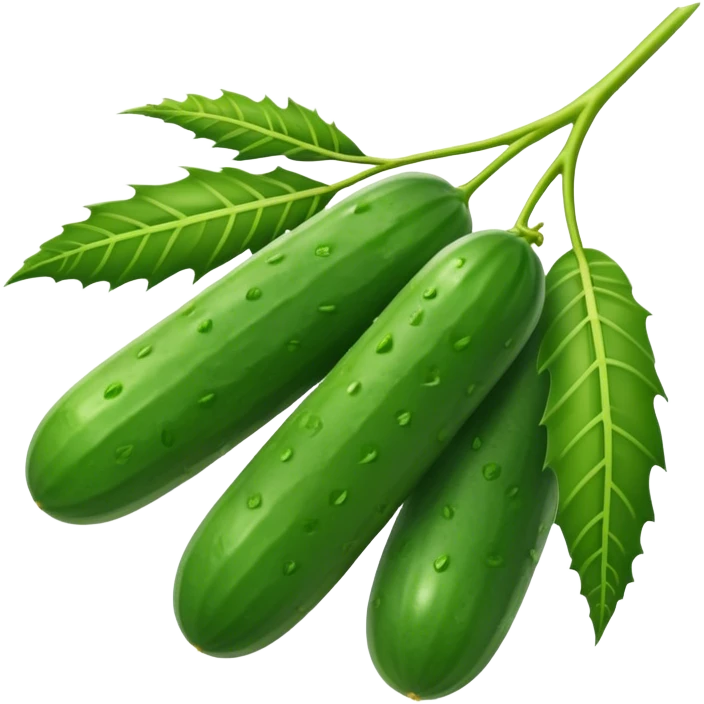 2 cucumbers on palm branch emoji