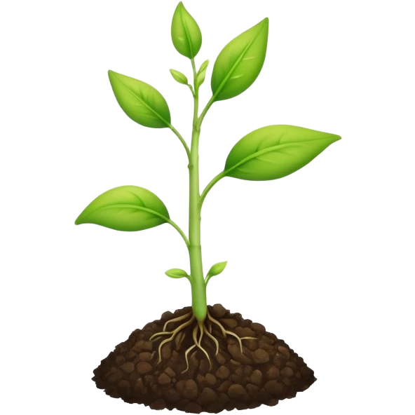 A small seedling plant sprouting, representing reproduction in plants emoji