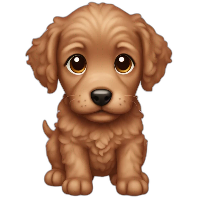 pudle puppy red emoji