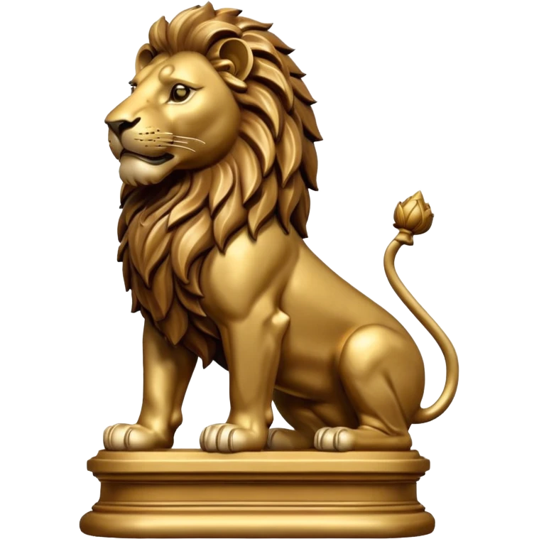leone con sopra una colonna (scultura) emoji