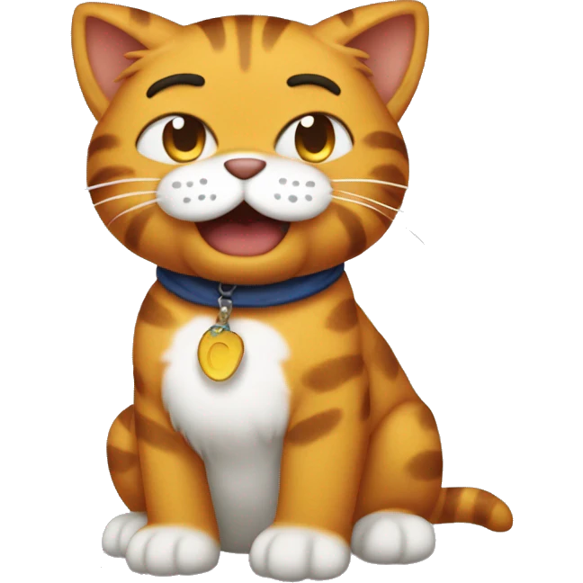 garfield in anime style emoji