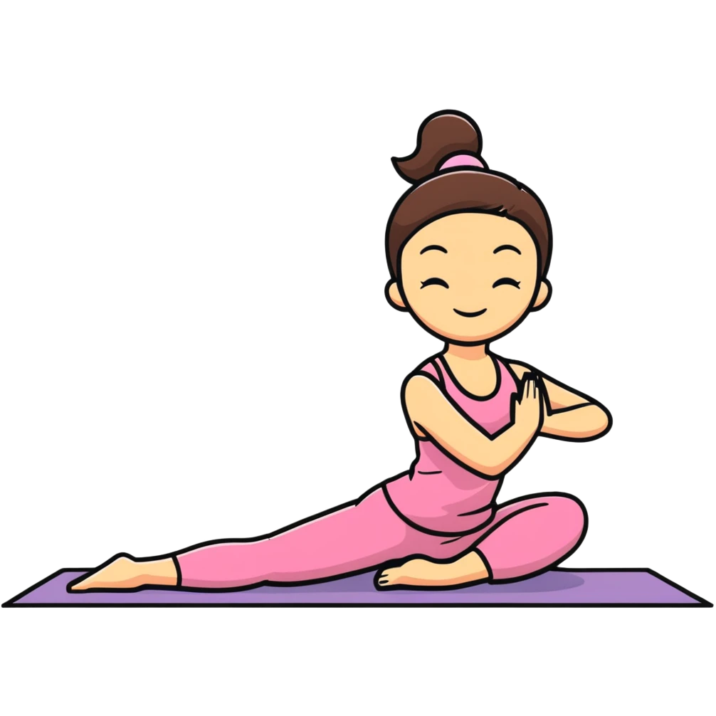 Girl doing yoga  emoji