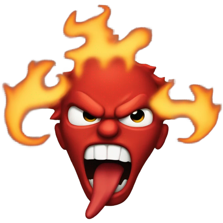 Fire breathing red angry emoji emoji
