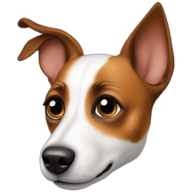 Jack Russel with pointy ears emoji