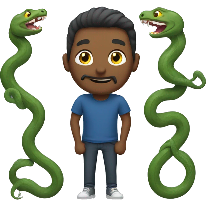 man with snakes emoji