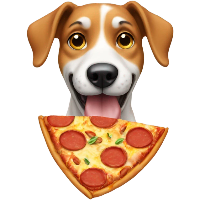 dog eating pizza emoji