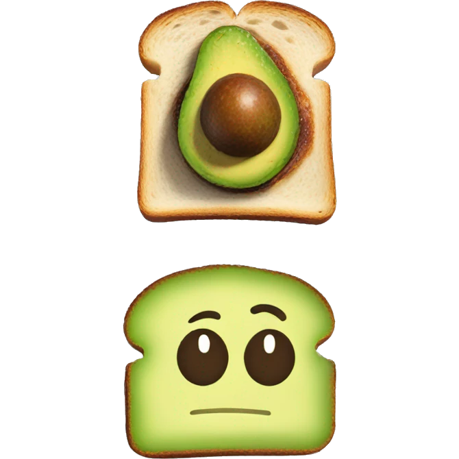 Avocado burnt toast emoji