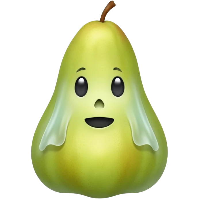 A pear ghost  emoji