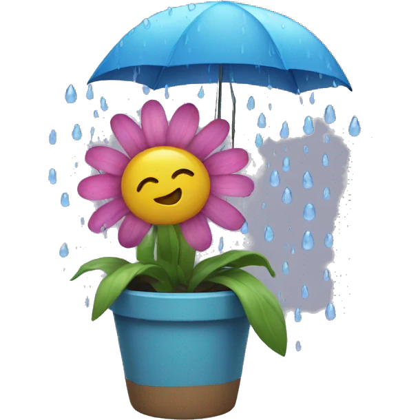 Rain with flowers  emoji