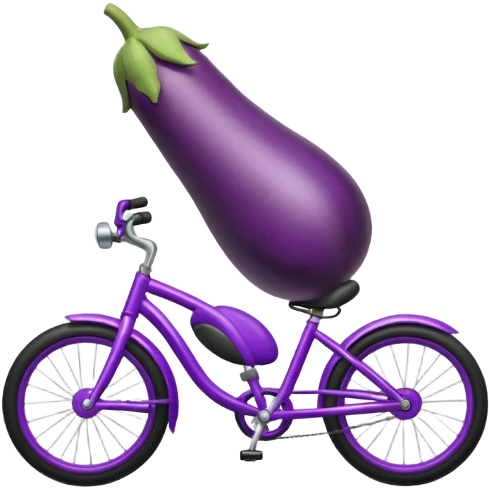 eggplant on a bike emoji
