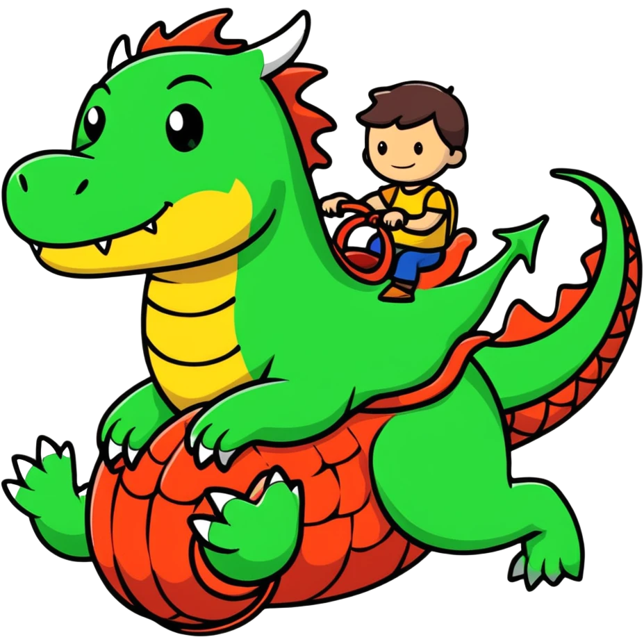 person flying on a dragon emoji