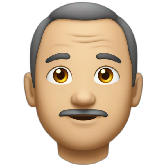 Человек с квадратными усами emoji