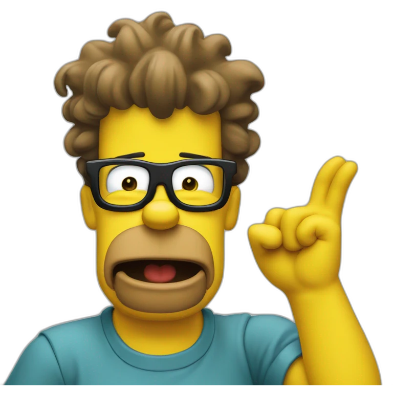 bart simpson doing the Jul singer sign emoji