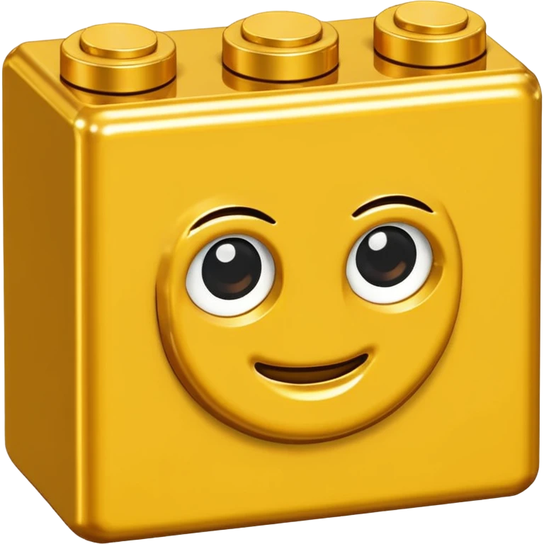 Golden lego brick emoji