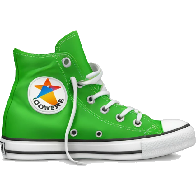 green platform high top converse emoji