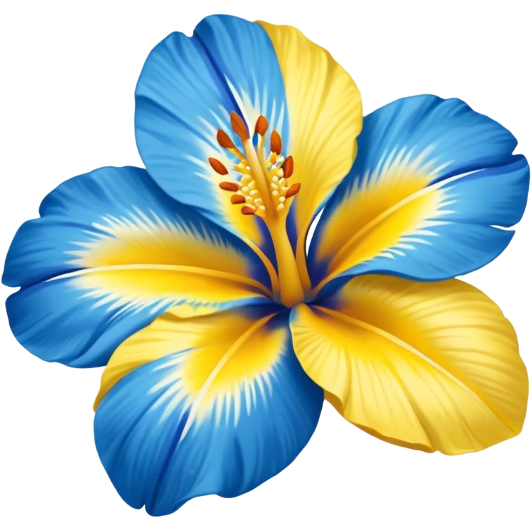 aestetic hawaian flower blue and yellow emoji
