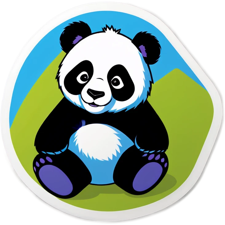 Cool panda emoji