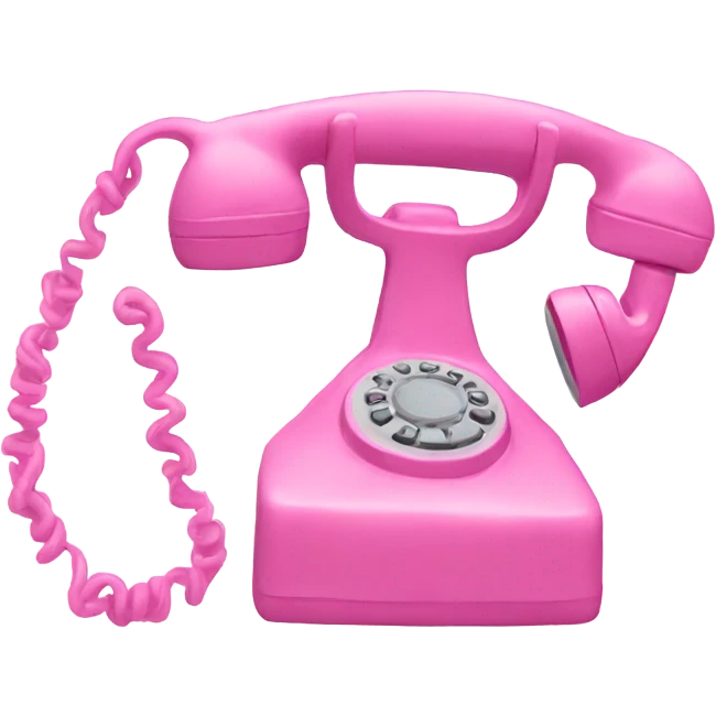 Pink phone emoji