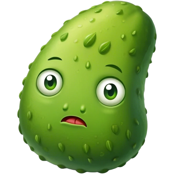 Super sad pickle  emoji