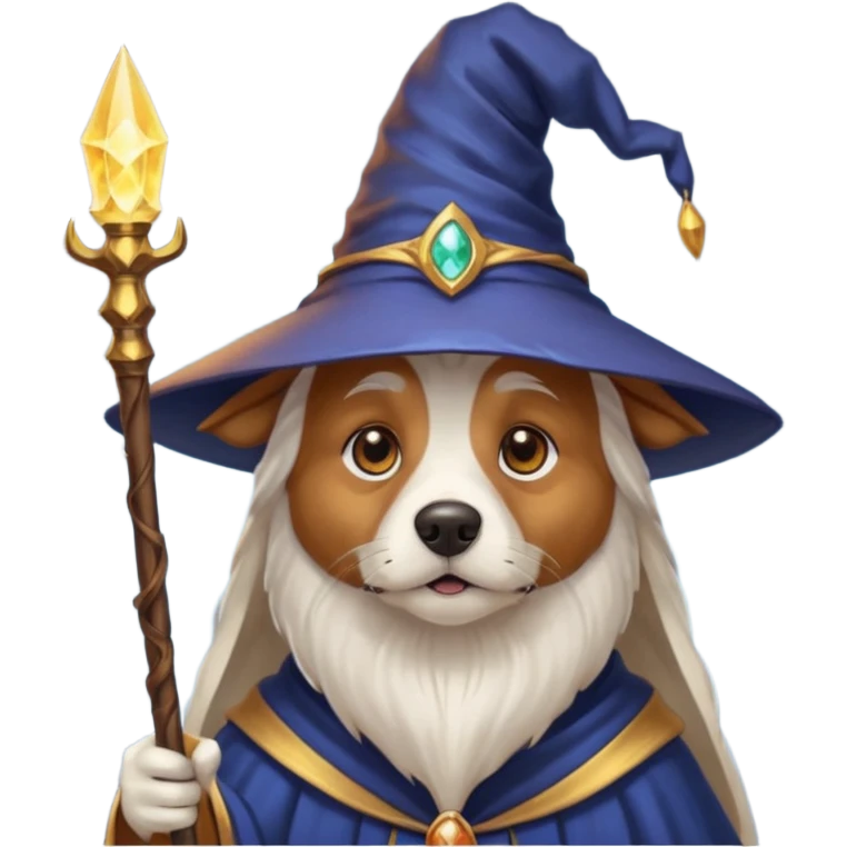Dog wizard emoji