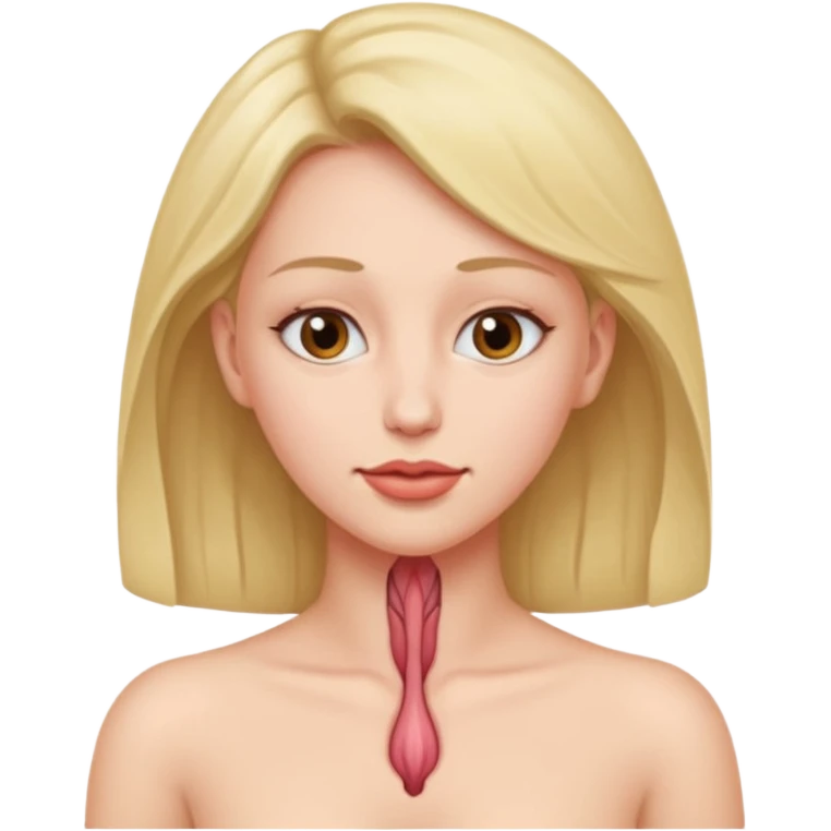  Woman necked bending over showing vagina emoji