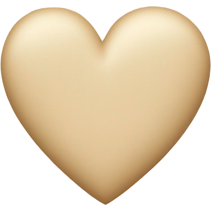 beige heart emoji