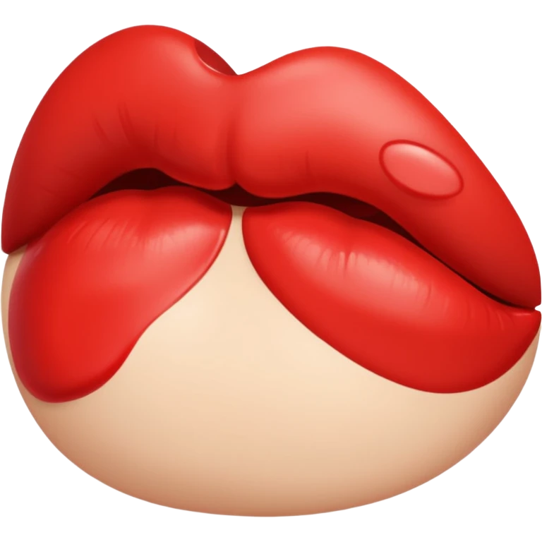 red lips on booty cheek emoji
