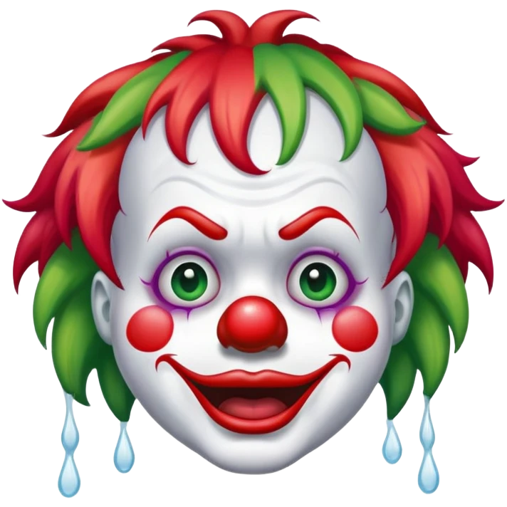 un payaso llorando cocodrilos emoji