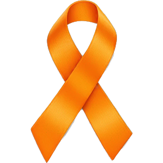 Orange ribbon awareness  emoji