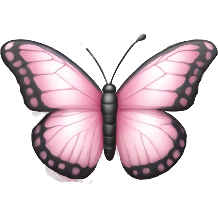 Pastell pink butterfly with white roses emoji