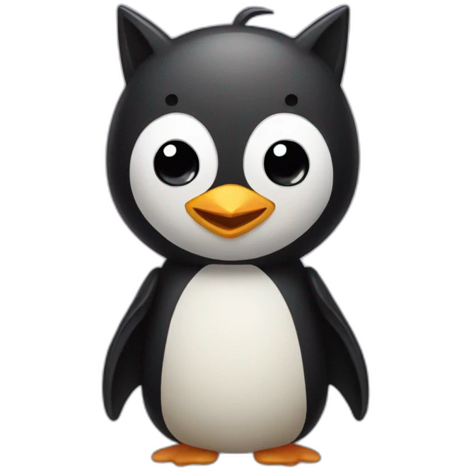 A mix of a Bat and a penguin emoji