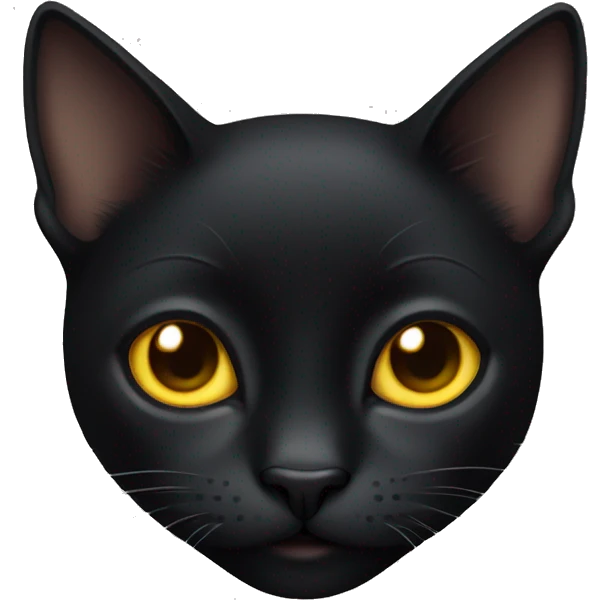 black cat with golden eyes emoji