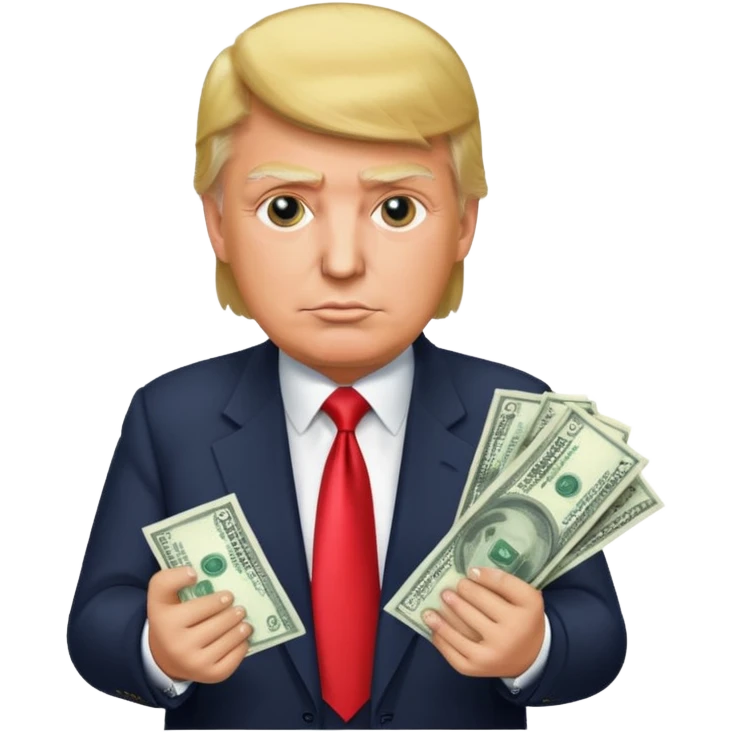 Donald trump with money emoji