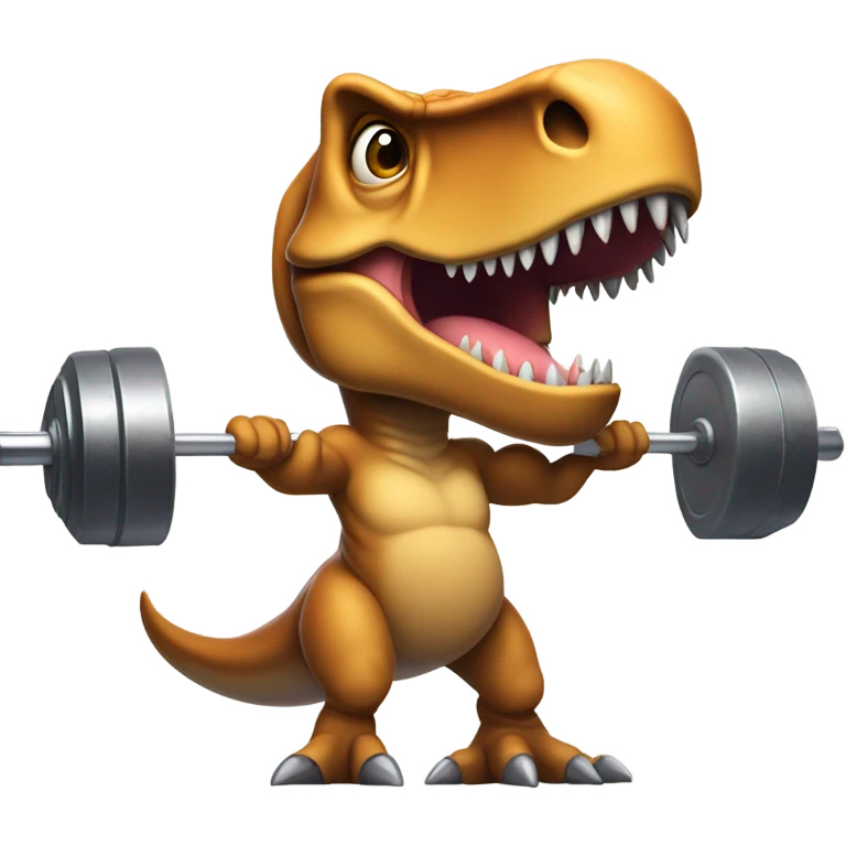 T-Rex weight lifting  emoji