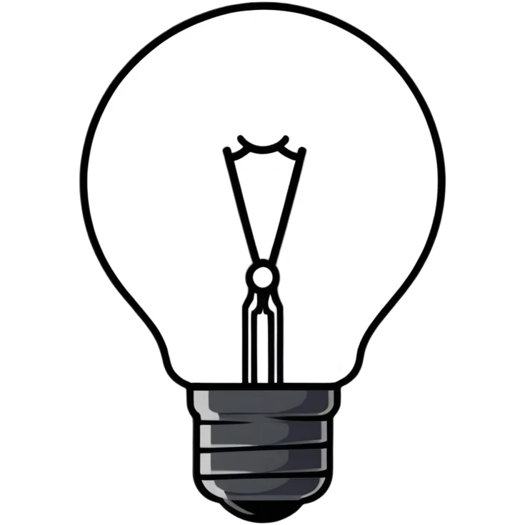 A Philips Hue smart LED bulb with colorful light glowing from it emoji
