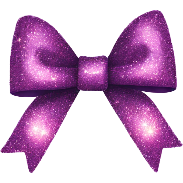 A bow with glitters emoji