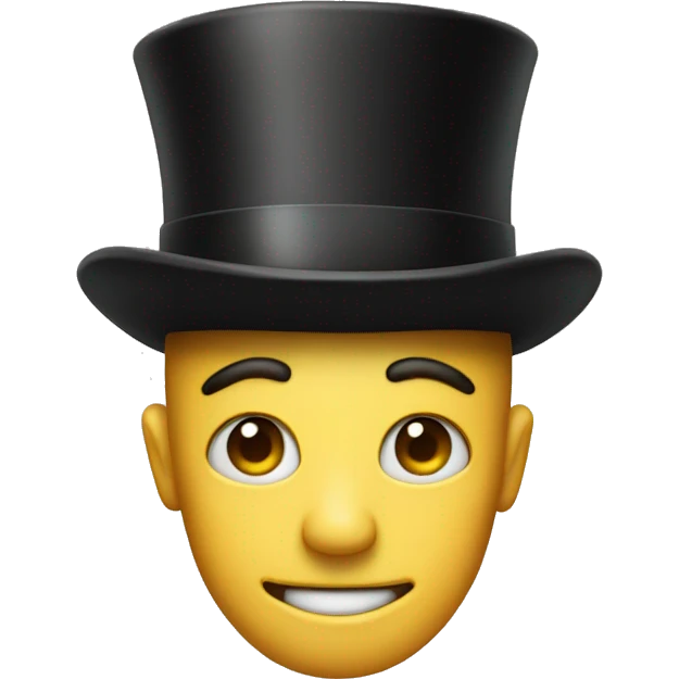 Top hat on head emoji