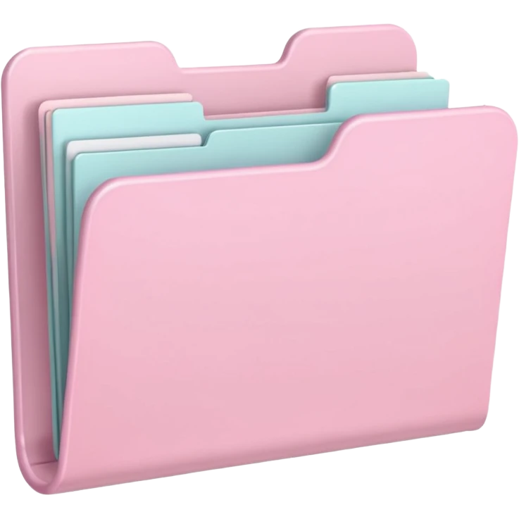 pastel pink folder aesthetic emoji
