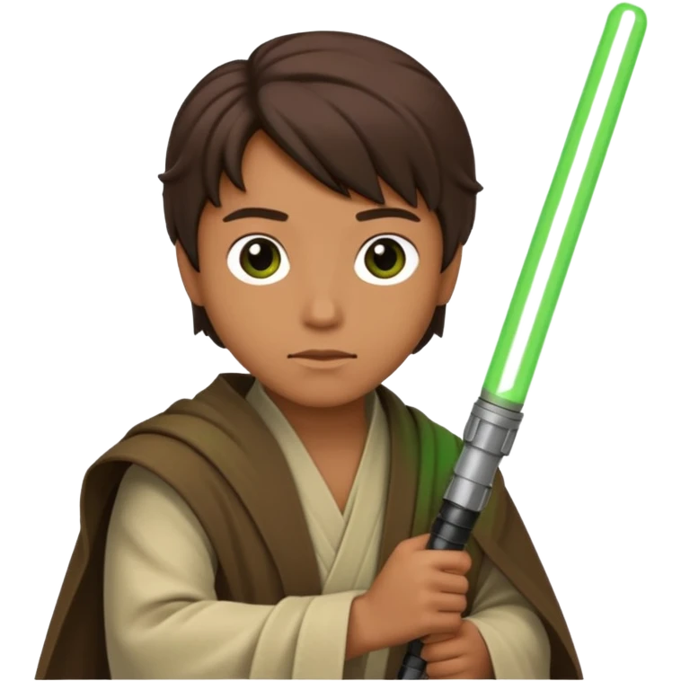 Ios 18, starwars green lightsaber jedi  emoji