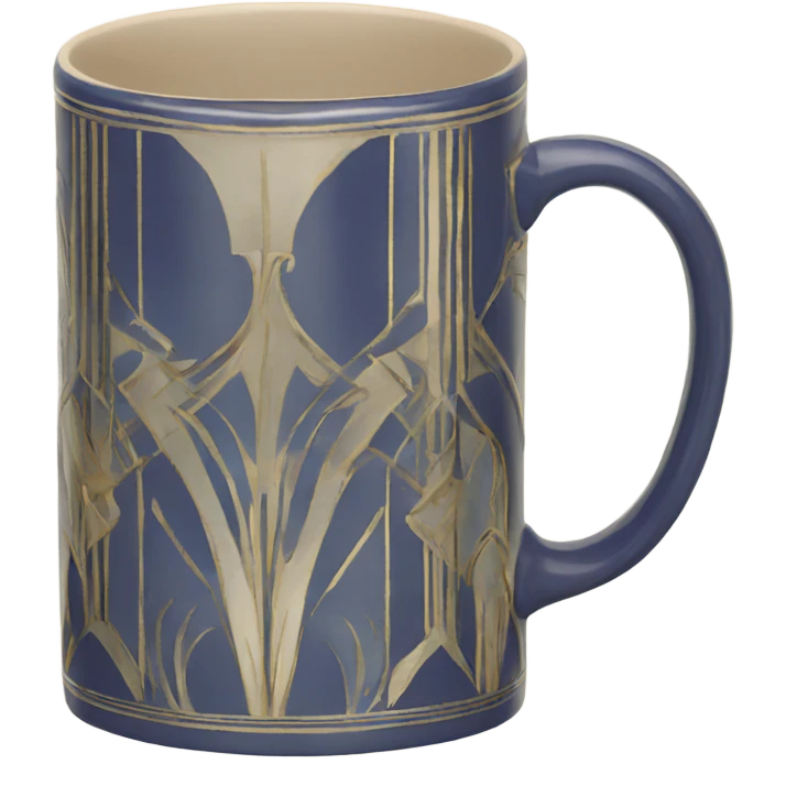 art deco french mug emoji
