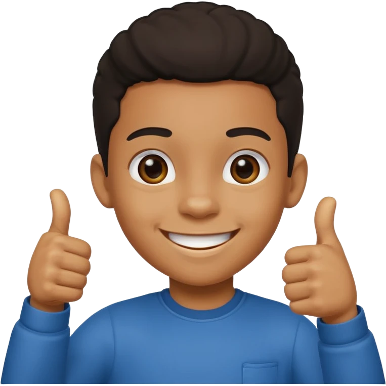 Creat light black kid with this "👍" reaction emoji