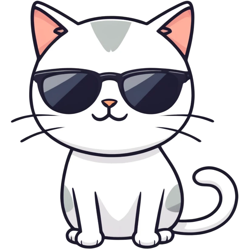 Cat with sunglasses emoji