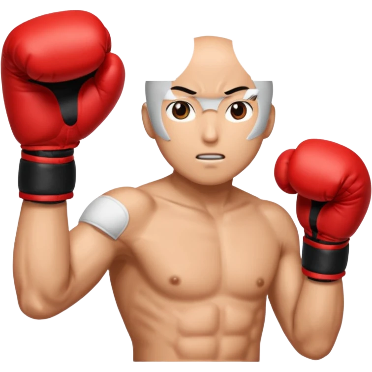 Saitama red hand punch with a boxing glove emoji