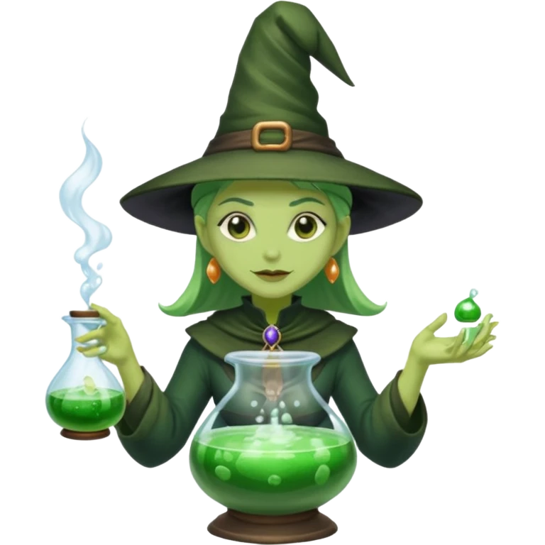 green witch cooking potion emoji