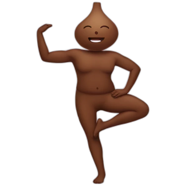 A poo doing yoga emoji