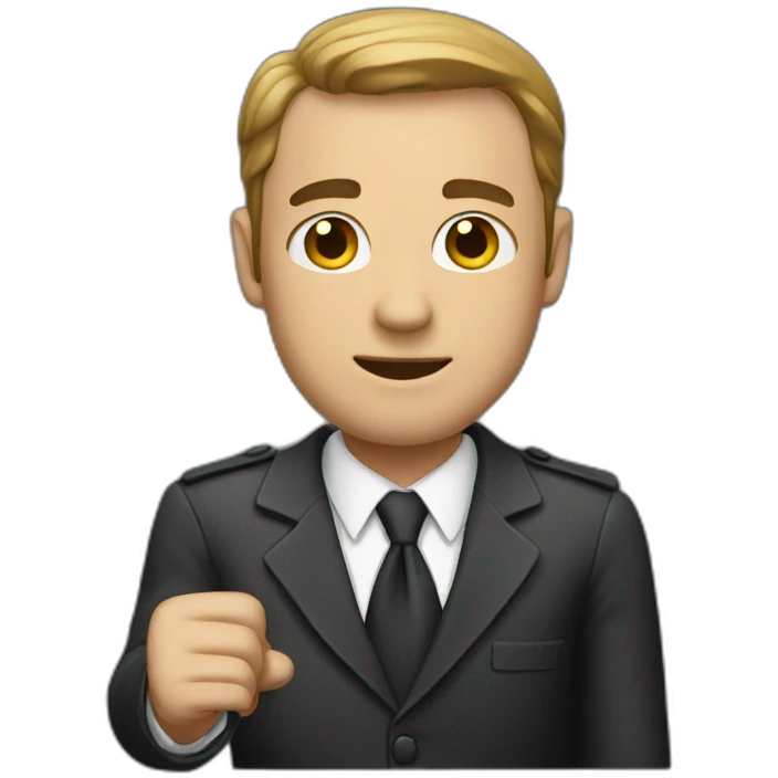 a man negotiating emoji