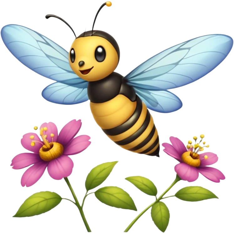 La la mañana se alegra entre flores y praderas ve avanzar mariposa bella y majestuosa entre colibrís y la abeja polinizando y Disfrutando del néctar de su miel emoji